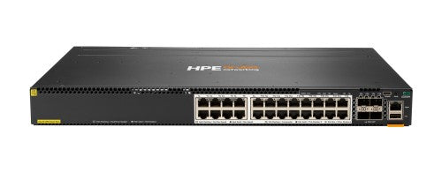 HPE Aruba Networking Networking CX6300M 24-port Smart Rate 1/2.5/5GbE Class 6 PoE and 4-port SFP56 Switch