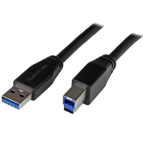 StarTech.com Active USB 3.0 (5Gbps) USB-A to USB-B Cable - M/M - 5m (15ft) - TAA