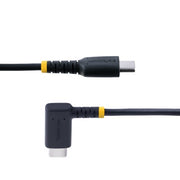 StarTech.com 6.6ft (2m) USB-C Fast Charging Cable, Rugged, Right-Angled, Charge & Sync, 60W (3A) PD, USB 2.0, TPE Jacket and Aramid Fiber - USB C Charging Cord