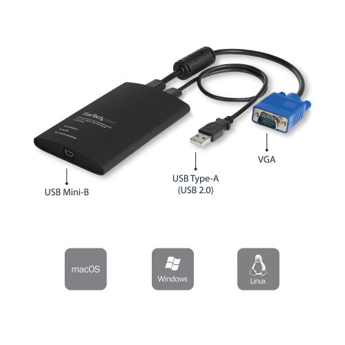 StarTech.com USB Crash Cart Adapter with File Transfer & Video Capture - TAA
