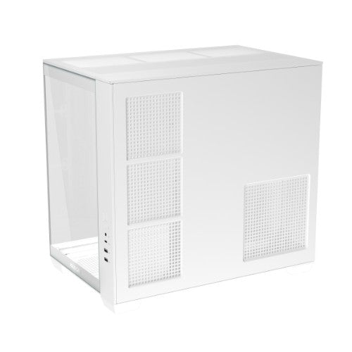 ASUS A32 White ATX dual-chamber case with panoramic design supporting up to 420mm graphics cards in length 360mm radiators and CPU air coolers up to 165mm in height
