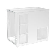 ASUS A32 White ATX dual-chamber case with panoramic design supporting up to 420mm graphics cards in length 360mm radiators and CPU air coolers up to 165mm in height
