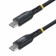 StarTech.com 10ft (3m) USB-C Charging Cable, Charge & Sync, 240W (5A) PD EPR, USB 2.0 Laptop Charger Cable, USB-IF Certified, TPE Jacket - Black USB C Charging Cord