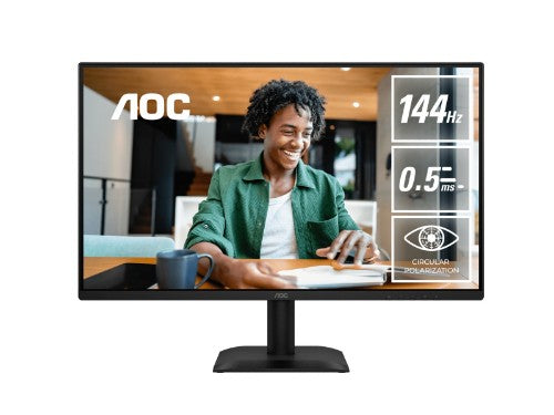 AOC 27E40L,27' IPS,FHD 1920x1080@144Hz,4ms/0.5ms,300cd/m²,1500:1,HDMI+DP,178°,VESA100 (LS)