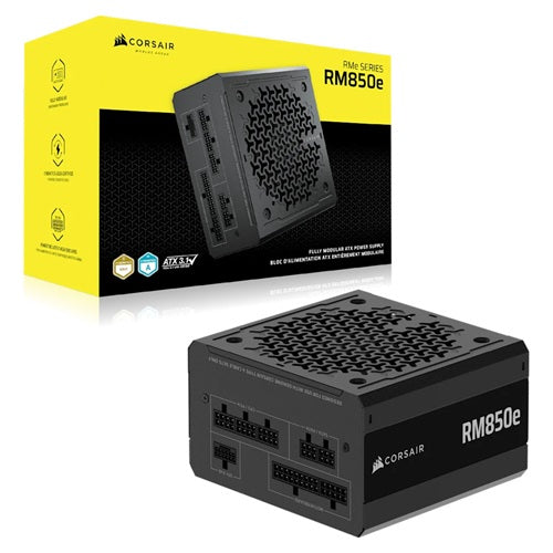 Corsair RMe Series RM850e Fully Modular Low-Noise ATX Power Supply (AU), Cybenetics Gold, ATX12V 3.1, 2x PATA, 2x EPS, 6x SATA, 3x PCIe