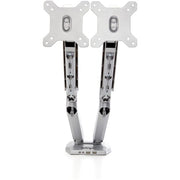 StarTech.com Desk Mount Dual Monitor Arm with USB & Audio, Desk Clamp VESA Mount for up to 32" (17.6lb/8kg) Displays, Ergonomic Full Motion Dual Monitor Arm - Silver