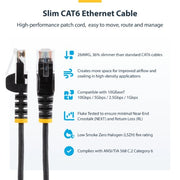 StarTech.com 10m Pink Slim CAT6 Ethernet Cable, Snagless, 100W PoE, UTP, LSZH, 28AWG Pure Bare Copper Wire, Slim RJ45 Network Patch Cord w/Strain Reliefs, Individually Tested