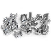 StarTech.com 50-Pack M5 12mm Screws, Square Hole Cage Nuts and Installation Tool, Hardware Mounting Kit for 19" or 10" Server Racks, Cabinets and Enclosures, Silver - TAA