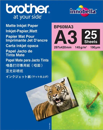 Brother BP60MA3 printing paper A3 (297x420 mm) Matte 25 sheets White