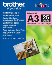 Brother BP60MA3 printing paper A3 (297x420 mm) Matte 25 sheets White