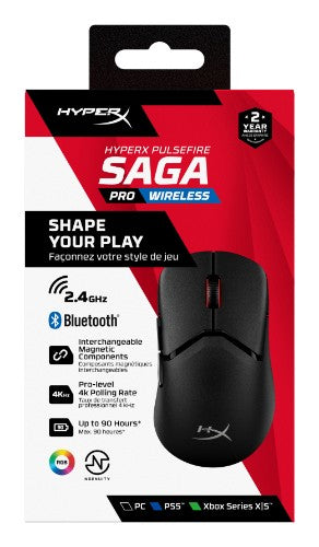 HyperX Pulsefire Saga Pro Wireless Gaming Mouse (Black)