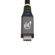 StarTech.com 1.5m (5ft) USB4 Cable, 80Gbps, USB-IF Certified USB-C Cable, 240W PD, 8K 120Hz/4K 240Hz DP2.1 DP80, TPE Jacket, Thunderbolt 4 Compatible - Black USB-C Cord