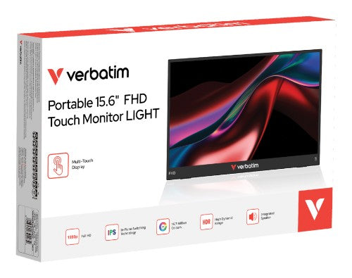 Verbatim 32407 portable TV/monitor Portable monitor Black 39.6 cm (15.6") LCD 1920 x 1080 pixels