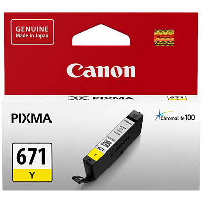 Canon CLI-671Y ink cartridge 1 pc(s) Original Standard Yield Yellow