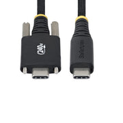 StarTech.com 6ft (2m) USB-C Charging Cable, Durable and Ultra-Flexible, Side Screw Locking, 240W (5A) PD EPR, USB 2.0 Laptop Charger Cable, USB-IF Certified, Rugged USB-C Charging Cord