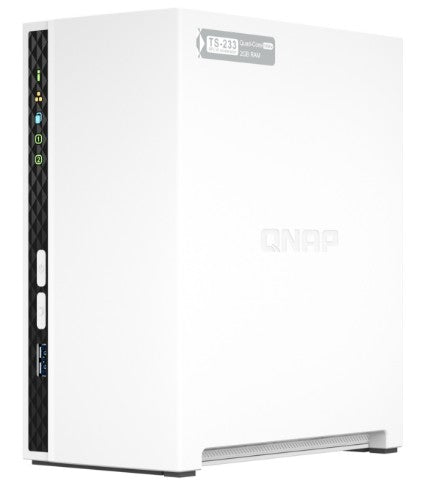 QNAP TS-233 NAS/storage server Tower ARM Cortex-A55 2 GB 0 TB QNAP QTS White
