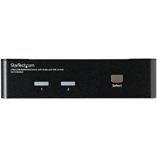 StarTech.com 2 Port USB HDMI KVM Switch with Audio and USB 2.0 Hub - TAA