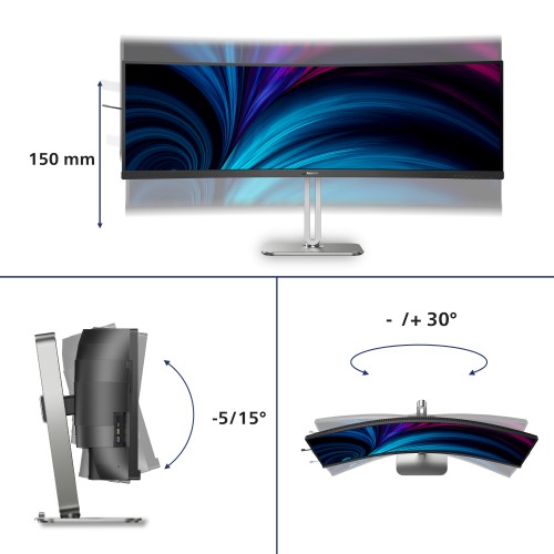 Philips 5000 series 49B2U5900CH/75 computer monitor 124 cm (48.8") 5120 x 1440 pixels Dual QHD LCD Black