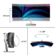 Philips 5000 series 49B2U5900CH/75 computer monitor 124 cm (48.8") 5120 x 1440 pixels Dual QHD LCD Black