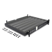 StarTech.com 2U Sliding Server Rack Mount Shelf - 20 to 30in Adjustable Mounting Depth - Vented - 50lb - Heavy Duty Universal 19” Rack Shelf for Equipment Rack - 24in Deep
