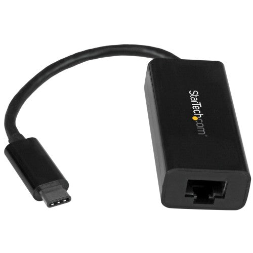 StarTech.com USB-C to Gigabit Ethernet Adapter, Black, Thunderbolt 3 / 4 Compatible, Windows & Mac, RJ45 LAN Network Converter