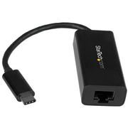 StarTech.com USB-C to Gigabit Ethernet Adapter, Black, Thunderbolt 3 / 4 Compatible, Windows & Mac, RJ45 LAN Network Converter