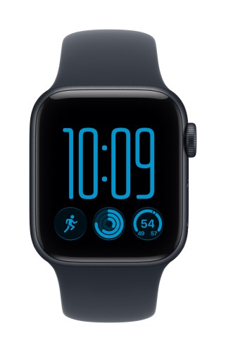 Apple Watch SE (3nd generation) SE 3 GPS + Cellular 40mm Midnight Aluminium Case with Navy Blue Sport Band - S/M