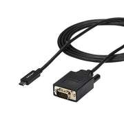 StarTech.com 6.6ft (2m) USB C to VGA Cable - 1920x1200/1080p USB Type C to VGA Video Active Adapter Cable - Thunderbolt Compatible - Laptop to VGA Monitor/Projector - DP Alt Mode HBR2