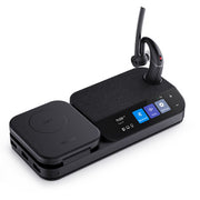 Yealink (BH71 Workstation) Microsoft Certified Teams Bluetooth Wireless Headset, Mono, Touch Screen, Qi Wireless Charging for Mobile Phone, Earhook & Earplugs