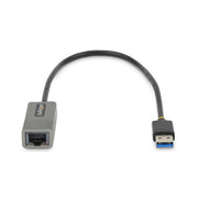 StarTech.com USB 3.0 to Gigabit Ethernet Network Adapter, 10/100/1000 Mbps, USB to RJ45, USB 3.0 to LAN Adapter, USB 3.0 Ethernet Adapter (GbE), 11in Attached Cable, Driverless Install