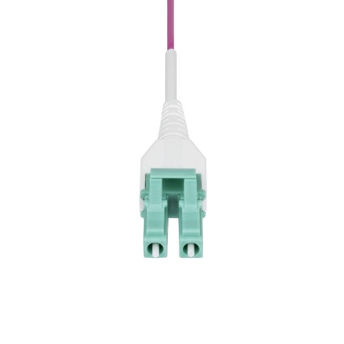 StarTech.com 2m (6ft) LC to LC (UPC) OM4 Multimode Fiber Optic Cable, Erika Violet, 50/125µm, 40G/100G, LOMMF/VCSEL, Uniboot Fiber Jumper Cord, OFNR Riser Rated
