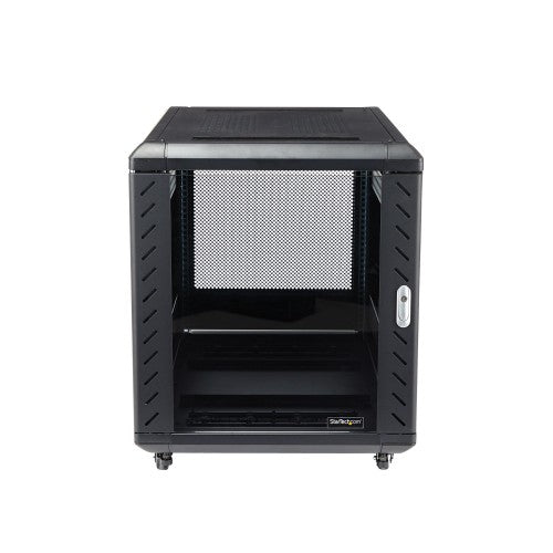 StarTech.com 12U Enterprise-Grade Server Rack Cabinet, 19in Enclosed 4-Post Rack with 29in (75cm) Mounting Depth and 1764lb (800kg) Weight Capacity