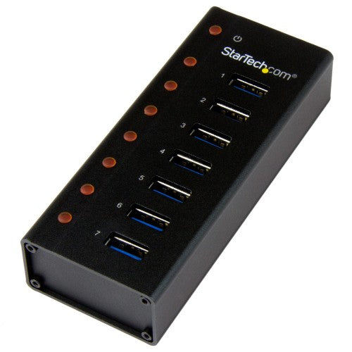StarTech.com 7-Port USB 3.0 Hub (5Gbps) - Desktop or Wall-Mountable Metal Enclosure