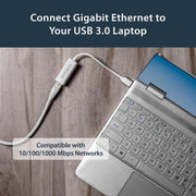 StarTech.com USB 3.0 to Gigabit Network Adapter, Silver, Sleek Aluminum Design for MacBook, Chromebook or Tablet, Native Driver Support