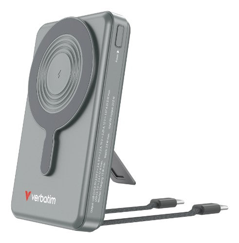 Verbatim Charge'n'Go 2C & Display Power Bank 10000 mAh Grey
