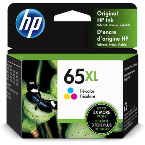 HP NO.65XL TRI COLOUR INK N9K03AA 300 PAGES CYAN MAGENTA YELLOW