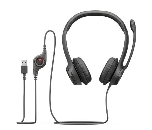 Logitech 981-000485 headphones/headset Wired Head-band Office/Call center Black