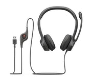 Logitech 981-000485 headphones/headset Wired Head-band Office/Call center Black