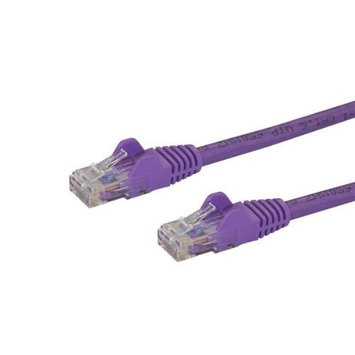 StarTech.com 2m CAT6 Ethernet Cable - Purple CAT 6 Gigabit Ethernet Wire -250MHz 100W PoE RJ45 UTP Network/Patch Cord Snagless w/Strain Relief Individually Tested
