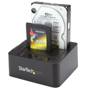 StarTech.com Dual-Bay USB 3.0 / eSATA to SATA Hard Drive Docking Station, USB Hard Drive Dock, External 2.5/3.5" SATA I/II/III SSD/HDD Docking Station, Hot-Swap Hard Drive Bays, Top-Loading
