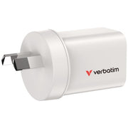 Verbatim 35W 2-Port GaN Wall Charger Universal White AC Fast charging Indoor