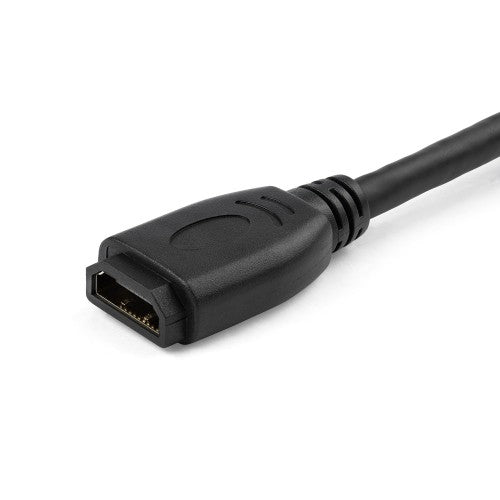 StarTech.com 6in (15cm) HDMI Port Saver Cable - 4K 60Hz High Speed HDMI 2.0 Extension Cable with Ethernet - Short HDMI Extension Cable - HDMI Male to Female Extension Adapter Cord