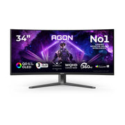 AOC AGP346UCSD computer monitor 86.4 cm (34") 3440 x 1440 pixels Wide Quad HD QD-OLED Black