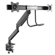 StarTech.com Desk Mount Dual Monitor Arm - Ergonomic Dual Monitor VESA Mount 32" (17.6lb/8kg) Displays - Crossbar Handle for Synchronized Full Motion - Height Adjustable - C-Clamp/Grommet