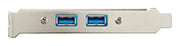 StarTech.com 2 Port USB 3.0 (5Gbps) A Female Slot Plate Adapter