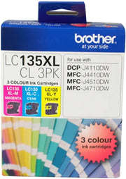 Brother LC135XLCL3PK ink cartridge 3 pc(s) Original Cyan, Magenta, Yellow