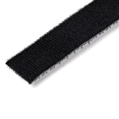 StarTech.com 25ft (7.6m) Hook and Loop Roll, Black, Cut-to-Size Reusable Cable Ties, Bulk Industrial Wire Fastener Tape, Adjustable Fabric Wraps, Reusable Self Gripping Cable Management Straps