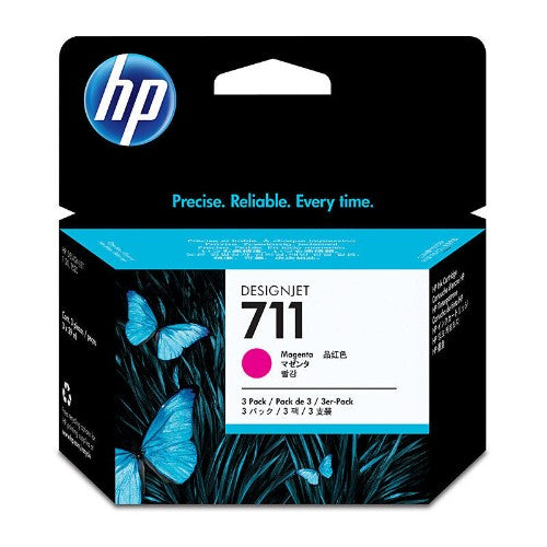 HP 711 3-pack 29-ml Magenta DesignJet Ink Cartridges