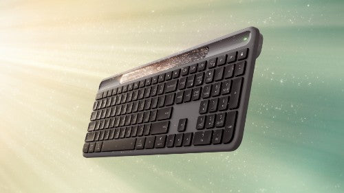Logitech Signature Slim Solar+ K980 keyboard Universal RF Wireless + Bluetooth QWERTY English Graphite