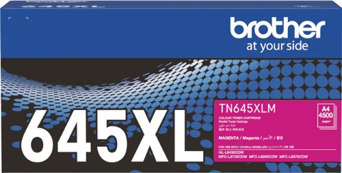 Brother HIGH YIELD MAGENTA TONER. COMPATIBEL WITH HL-L8430CDW, MFC-L8730CDW, MFC-L8930CDW and MFC-L8970CDW.UP TO 4500 PAGES
